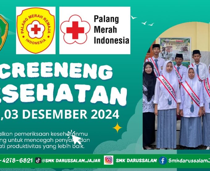 Wujudkan Sekolah Sehat, SMK Darussalam Durenan Lakukan Screening Kesehatan 2024