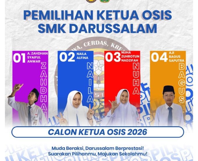 SMK Darussalam Durenan Teguhkan Budaya Demokrasi Lewat Pemilihan Ketua OSIS 2025/2026