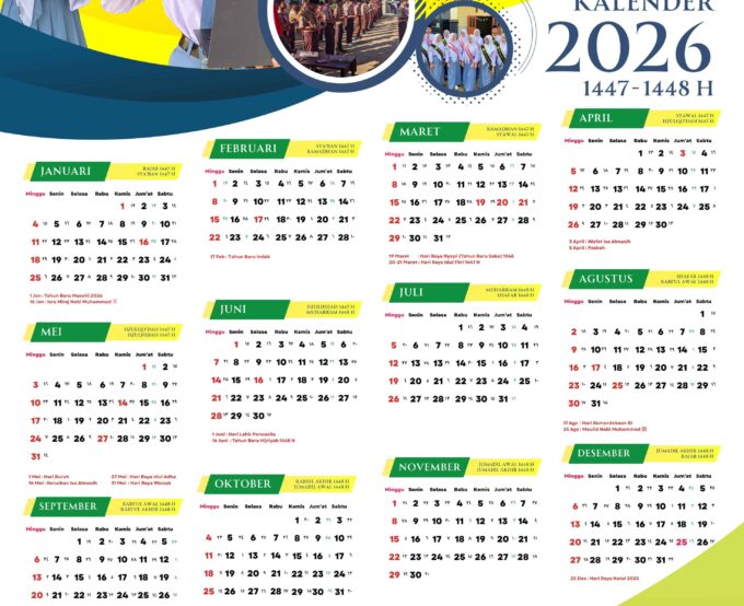 Kalender 2026 SMK Darussalam Durenan